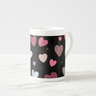Tasse En Porcelaine Coeurs 2