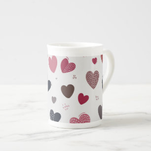 Tasse En Porcelaine Coeurs 3