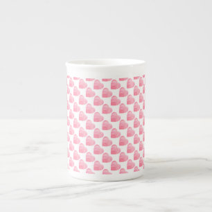 Tasse En Porcelaine Coeurs roses