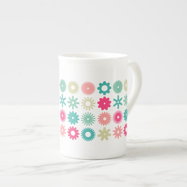 Tasse En Porcelaine Cogs - Couleurs 01 (Devant droit)