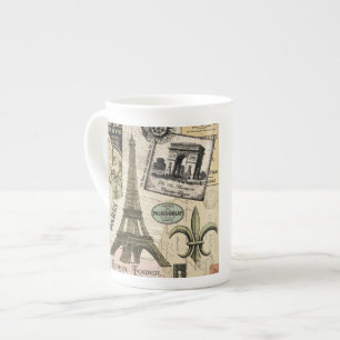 Tasse En Porcelaine Collage de voyage Vintage moderne