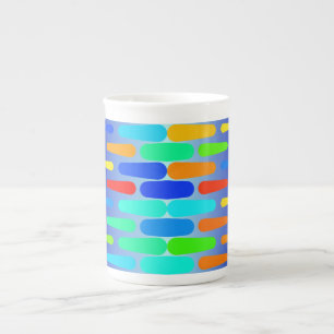 Tasse En Porcelaine Conception colorée d'abrégé sur formes