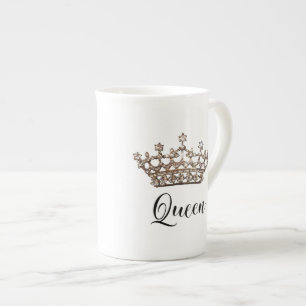 Tasse En Porcelaine Conception de diadème de "reine"