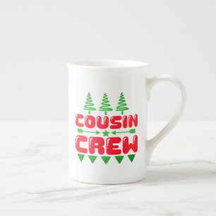 Tasse En Porcelaine Conception de Noël assortie pour l'équipage de cou