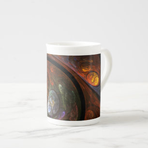 Tasse En Porcelaine Connexion fluide Art Abstrait