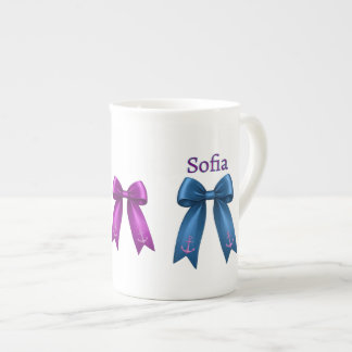 Tasse En Porcelaine Coquette Nautical Bow!