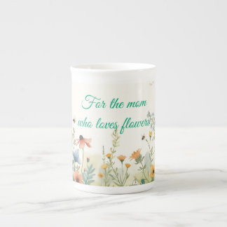 Tasse En Porcelaine Cottage Garden Mom Floral Mother’s Day Gift Bone C
