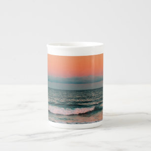 Tasse En Porcelaine coucher de soleil sur la mer