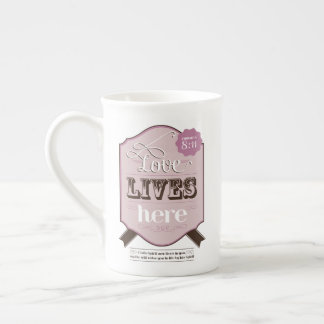 Tasse En Porcelaine Coupe Christian Bible Écriture romaine 8:11 Amour