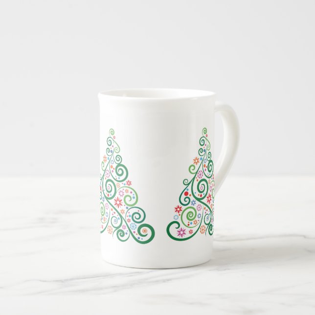 Tasse En Porcelaine Coupe de Chine de Musique personnalisée de l'arbre (Devant droit)