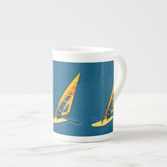 Tasse En Porcelaine Coupe Windsurf (Devant droit)
