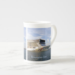 Tasse En Porcelaine Coutume décorée d'arc de bateau de croisière
