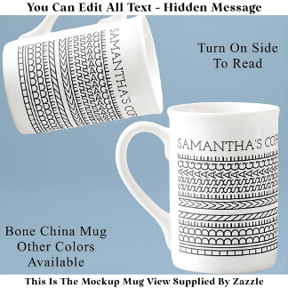 Tasse En Porcelaine Créez Votre Propre Message Caché Court 148BW Nouve