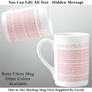 Tasse En Porcelaine Créez votre propre message long caché 148PW