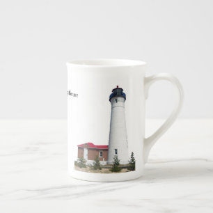 Tasse En Porcelaine Crisp Point Lighthouse découpe d'os china muette