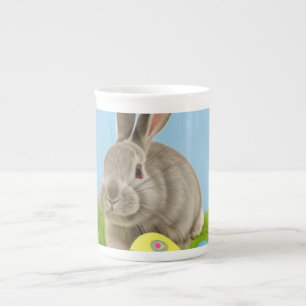 Tasse En Porcelaine Cute Bunnyfor Pâques pour une humeur positive Bone