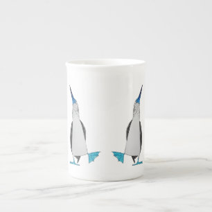Tasse En Porcelaine Danse de la tasse aux pieds bleue de porcelaine