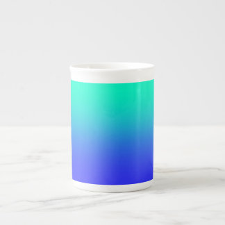 Tasse En Porcelaine Dégradé bleu vert