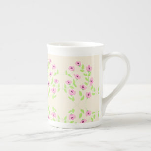 Tasse En Porcelaine Délicat Modèle Floral Avec Rose