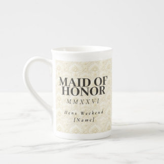 Tasse En Porcelaine Demoiselle d'honneur | Art déco ornemental – Ivoir