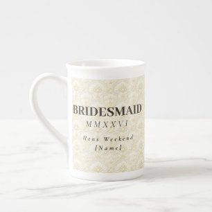 Tasse En Porcelaine Demoiselle d'honneur Art déco ornemental – Souve