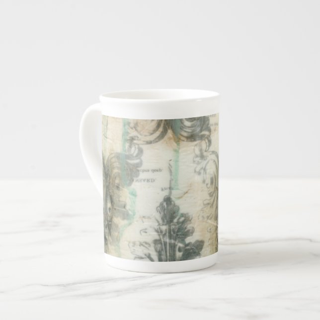 Tasse En Porcelaine Design moderne Fleur De Lis (Devant gauche)