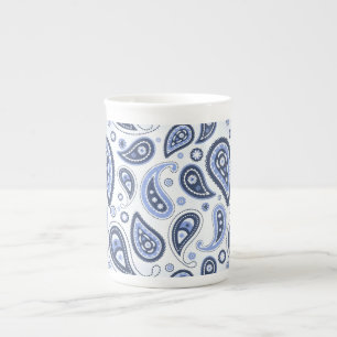 Tasse En Porcelaine Dessin imprimé paisley floral complexe