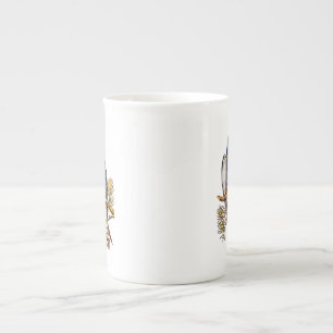 Tasse En Porcelaine Deux faucons sur une branche mignons
