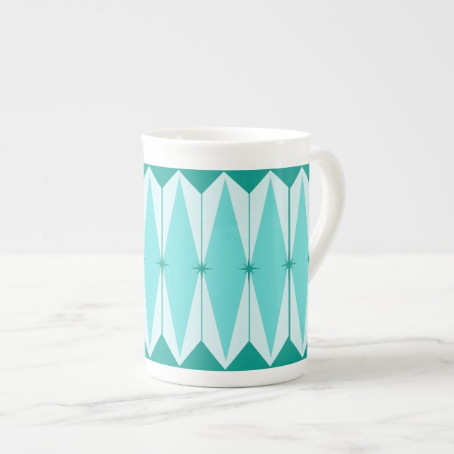 Tasse En Porcelaine Diamants et tasse géométriques de porcelaine (Devant droit)