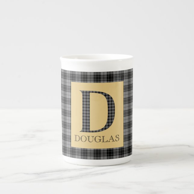 Tasse En Porcelaine Douglas Tartan Monogram D (Devant)