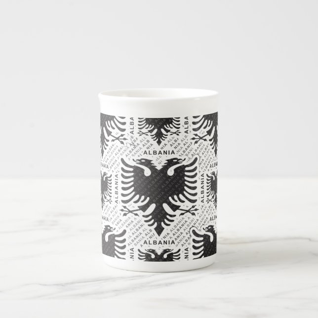 Tasse En Porcelaine Drapeau albanais 3 (Devant)