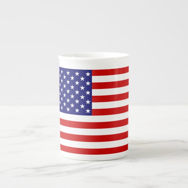Tasse En Porcelaine Drapeau américain (Devant)
