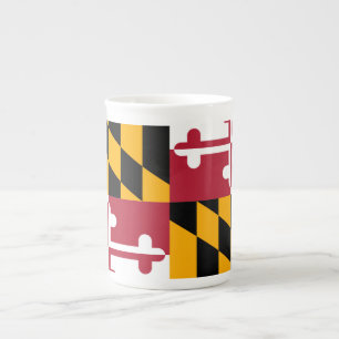 Tasse En Porcelaine Drapeau de fête d'état du Maryland