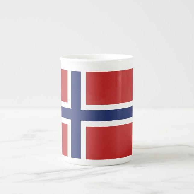 Tasse En Porcelaine Drapeau de la Norvège (Devant)