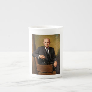Tasse En Porcelaine Dwight Eisenhower Président Portrait de la Maison 