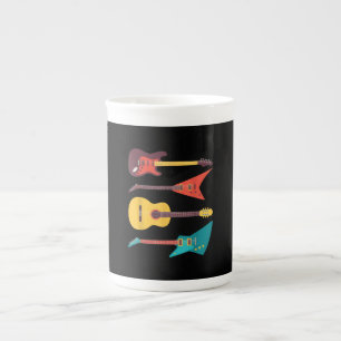 Tasse En Porcelaine Electric Guitar and Acoustic Guitar Musician Venin