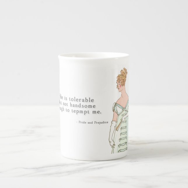 Tasse En Porcelaine Elle est tolérable - fierté et préjudice (Devant)