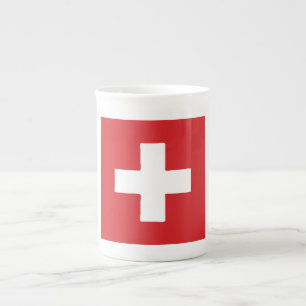 Tasse En Porcelaine Emblème Drapeau Suisse