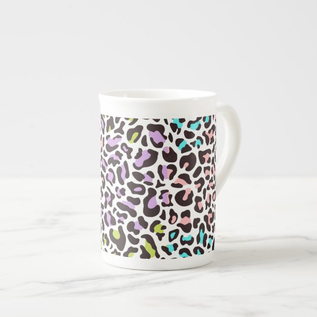 Tasse En Porcelaine Empreinte de léopard (Devant droit)
