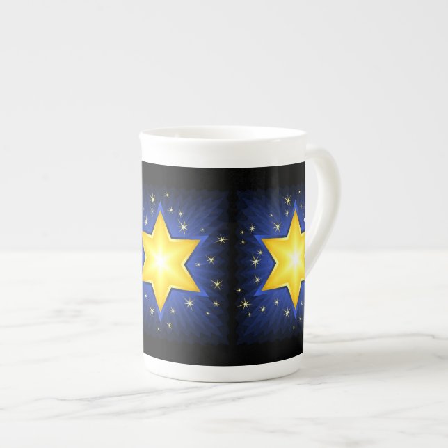 Tasse En Porcelaine Étoile de David (Devant droit)