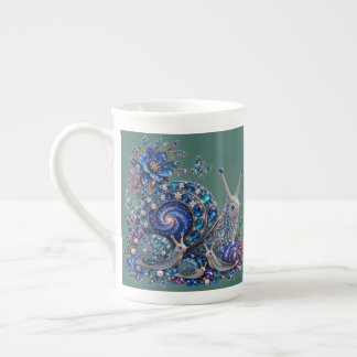 Tasse En Porcelaine Famille de limaçon de cristal céleste – Galaxie de