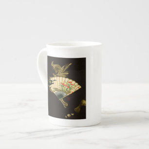 Tasse En Porcelaine Fan orientale sertie par replis avec la conception
