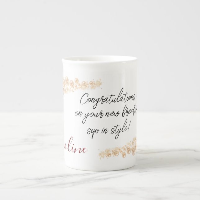 Tasse En Porcelaine Félicitations pour votre nouveau Sip de liberté da (Devant)