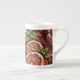 Tasse En Porcelaine Fête de mariage champêtre aux agrumes et floraux e