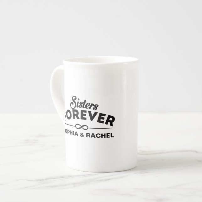Tasse En Porcelaine Fête des soeurs personnalisées (Devant gauche)