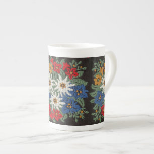 Tasse En Porcelaine Fleur alpine suisse Edelweiss