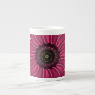 Tasse En Porcelaine Fleur de fantaisie rose lumineuse   Floral néon ab