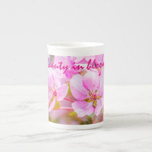 Tasse En Porcelaine Fleur de pomme rose