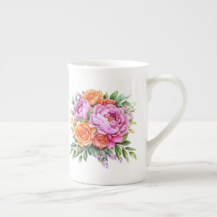 Tasse En Porcelaine Floral 