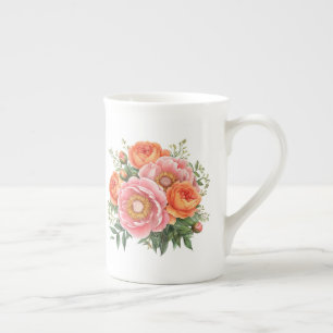 Tasse En Porcelaine Florale 
